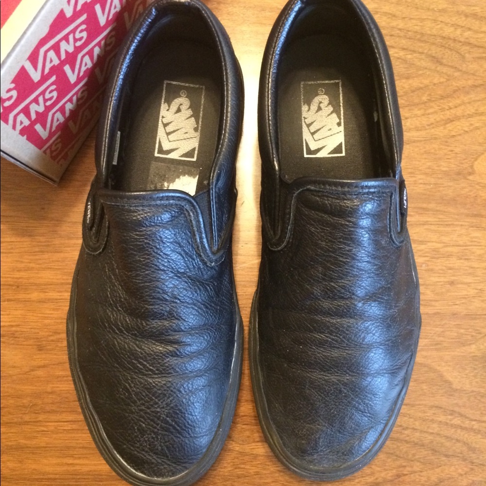 Vans Classic Slip On (Premium Leather) Black